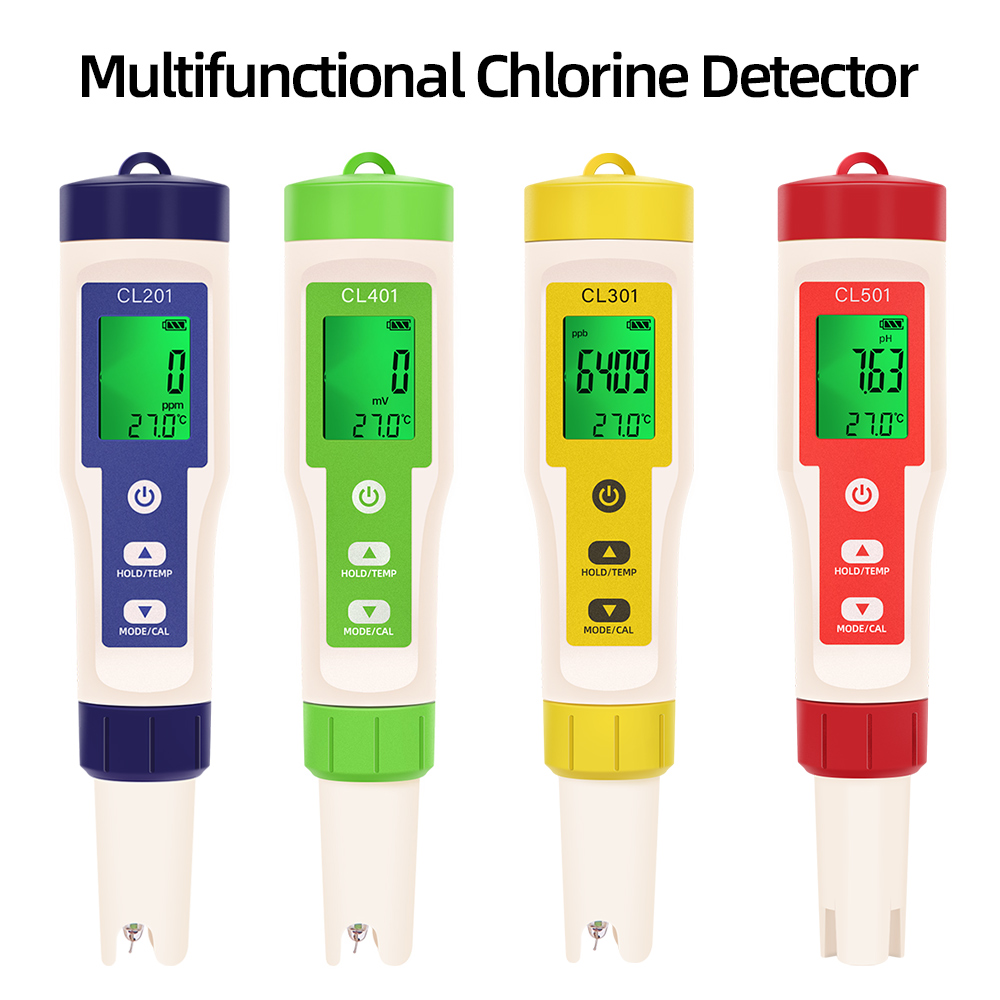 Marine Test Kit - PH/CL2/H2/ORP/Temperature Meter Chlorine Detector Digital Water