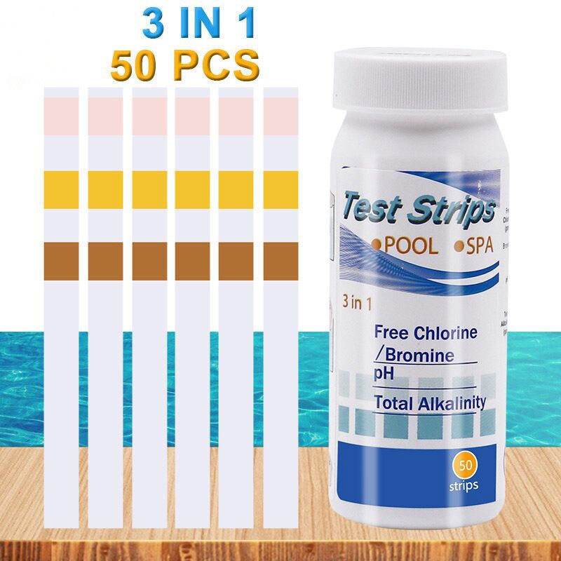 50pcs Chlorine PH Test Strips  - Marine Test Kit ulasan dan harga
