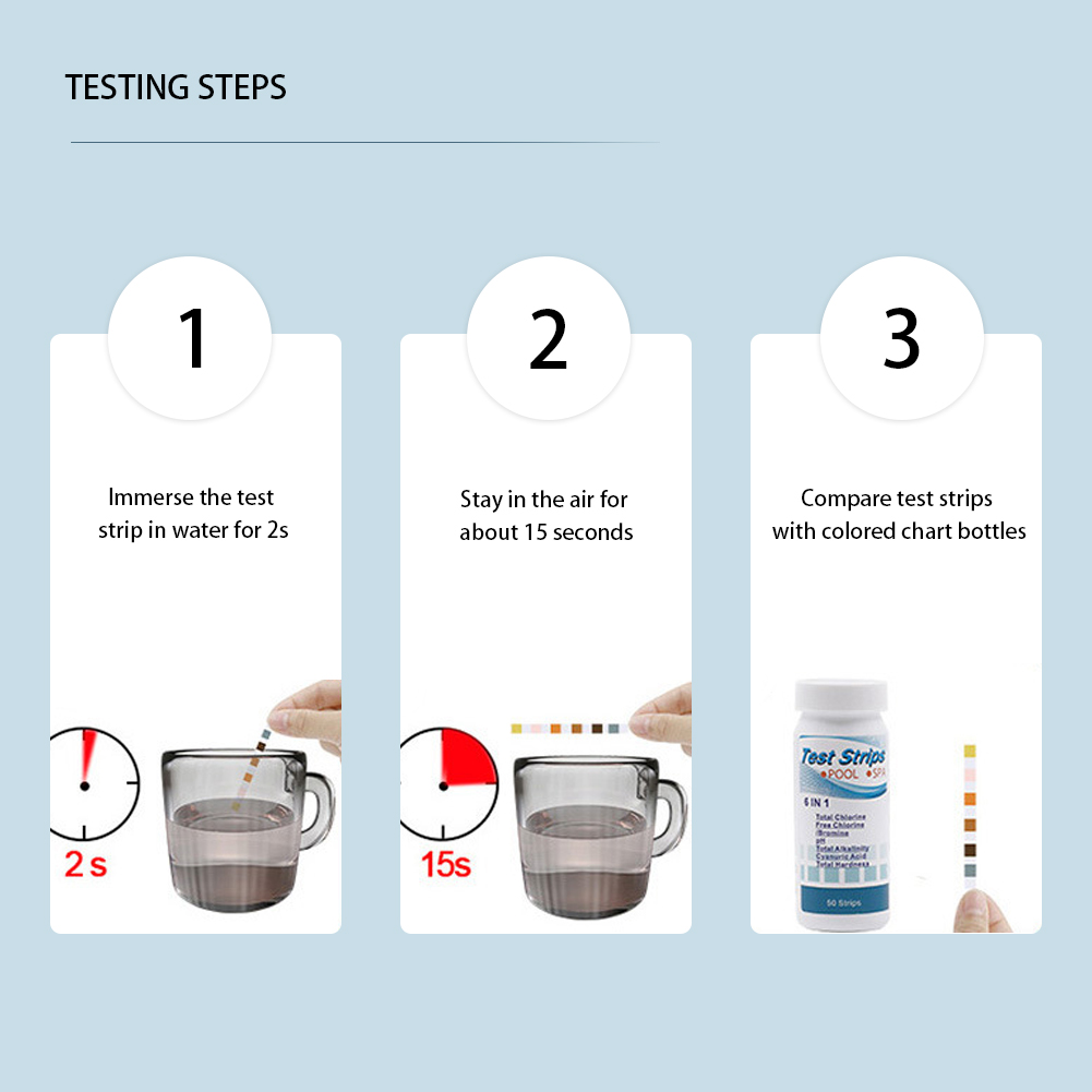 50/100pcs Water Test PH Strips - Marine Test Kit ulasan dan harga