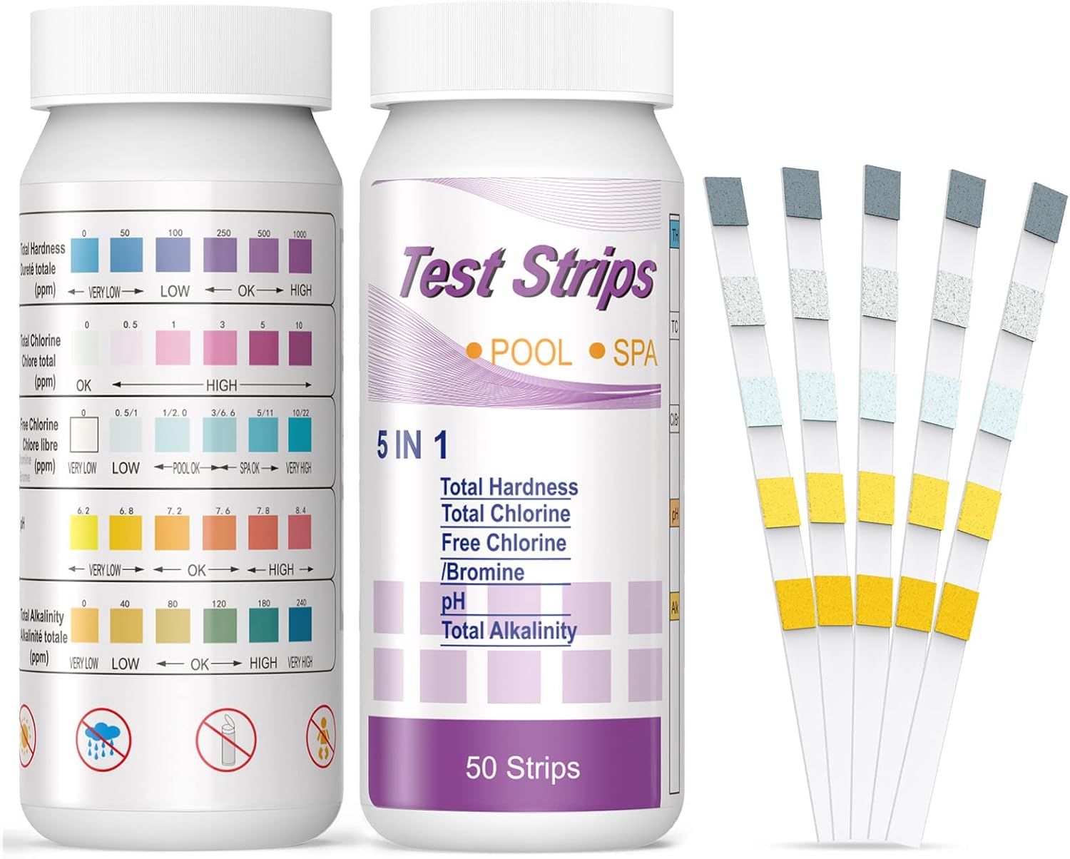 50 pcs Multipurpose 5 in 1 Chl - Marine Test Kit ulasan dan harga