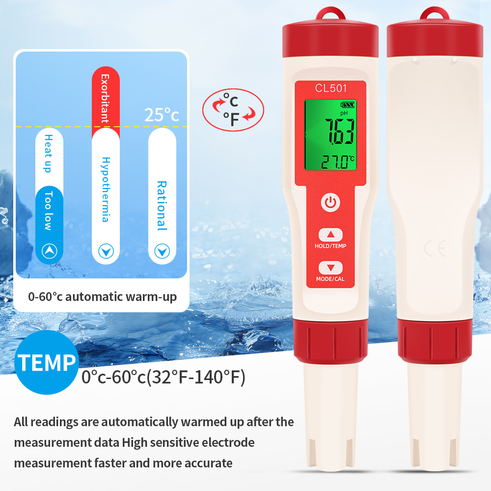 PH/CL2/H2/ORP/Temperature Mete - Marine Test Kit ulasan dan harga