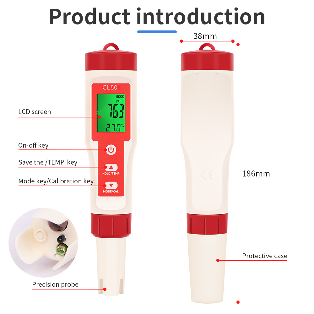 PH/CL2/H2/ORP/Temperature Mete - Marine Test Kit ulasan dan harga
