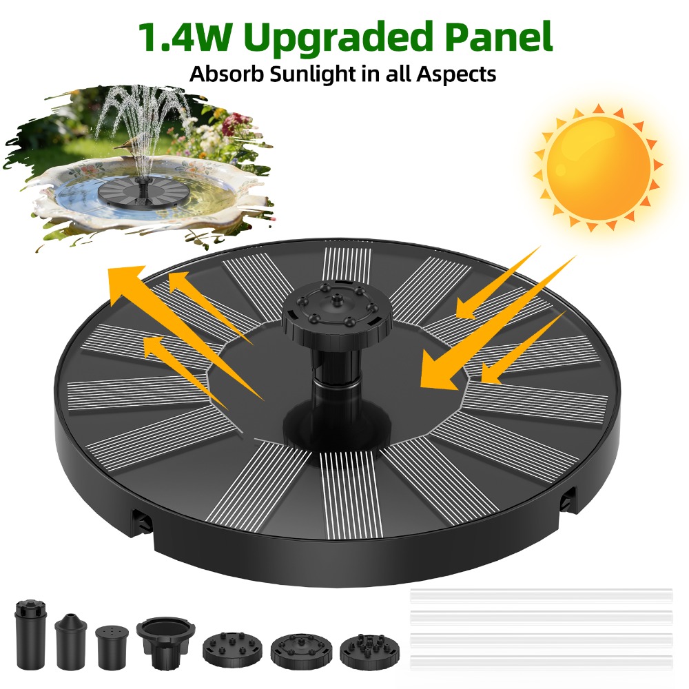 New 1.4W Solar Fountain Stable - Marine Aquarium Equipment ulasan dan harga
