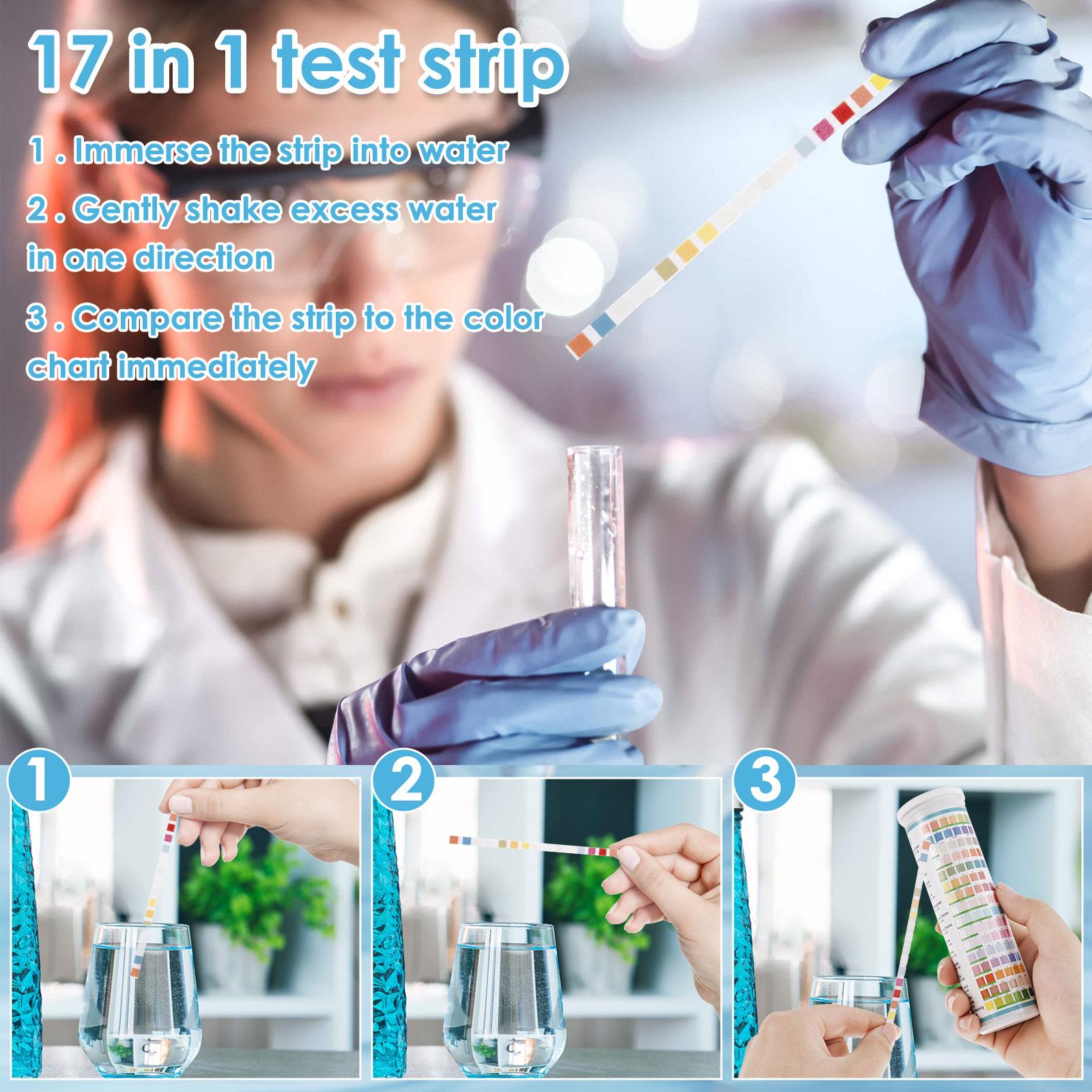 5-17 in 1 Aquarium Test Strips - Marine Test Kit ulasan dan harga